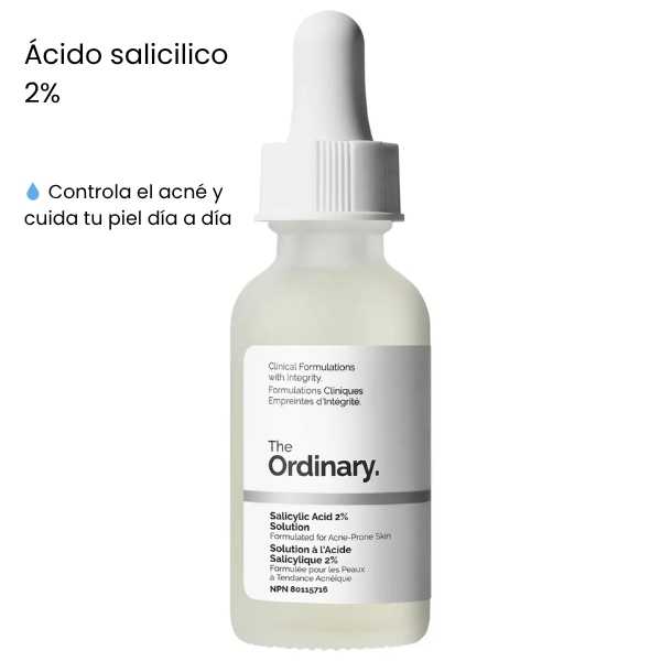 THE ORDINARY KIT ANTI ACNÉ + POROS: Niacinamida y Ácido Salicílico para una piel limpia y uniforme