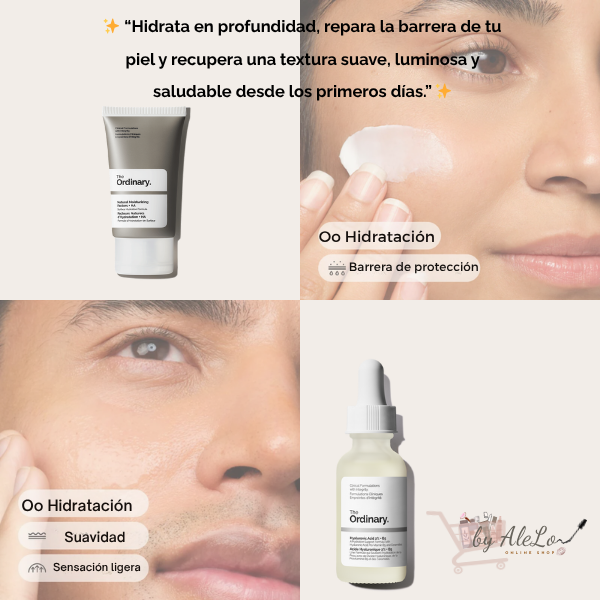 💧 Ritual Hidra Absoluto – The Ordinary Ácido Hialurónico + B5 + Natural Moisturizing Factors