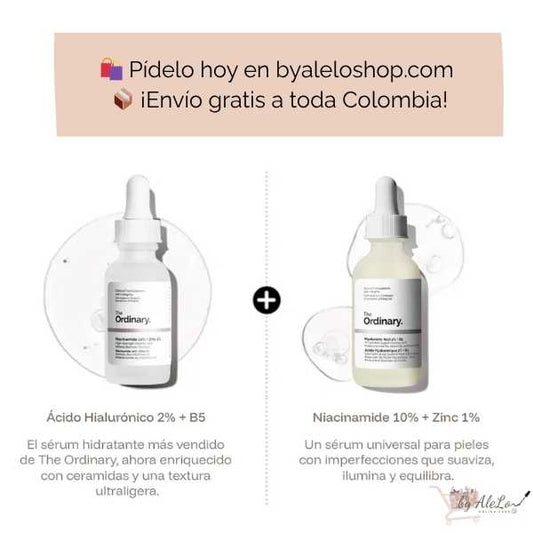 💧 Ritual Hidra Balance – The Ordinary - Dúo Ácido Hialurónico + Niacinamida 10% Zinc 1%