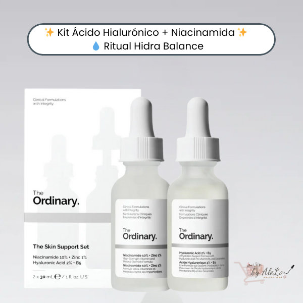 💧 Ritual Hidra Balance – The Ordinary - Dúo Ácido Hialurónico + Niacinamida 10% Zinc 1%