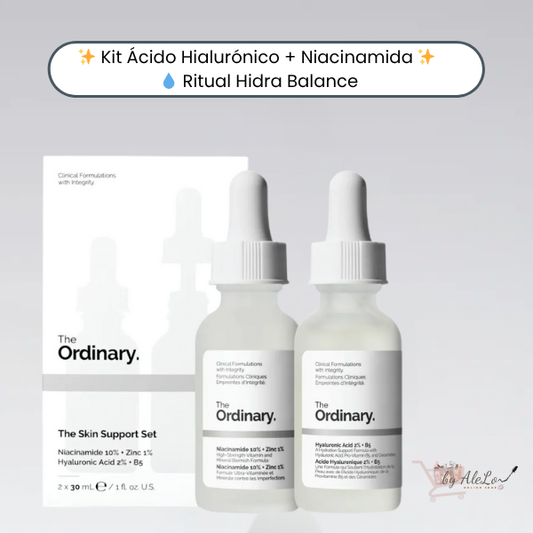 💧 Ritual Hidra Balance – The Ordinary - Dúo Ácido Hialurónico + Niacinamida 10% Zinc 1%
