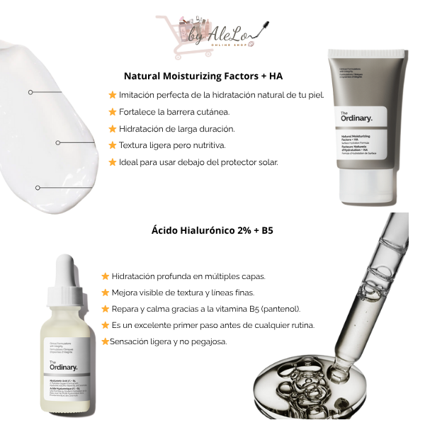 💧 Ritual Hidra Absoluto – The Ordinary Ácido Hialurónico + B5 + Natural Moisturizing Factors